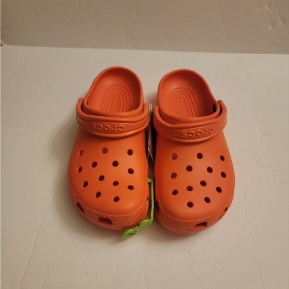 🆕️👡Crocs Classic Clogs, Orange Slip On Unisex M-8 W-10 - Picture 2 of 8